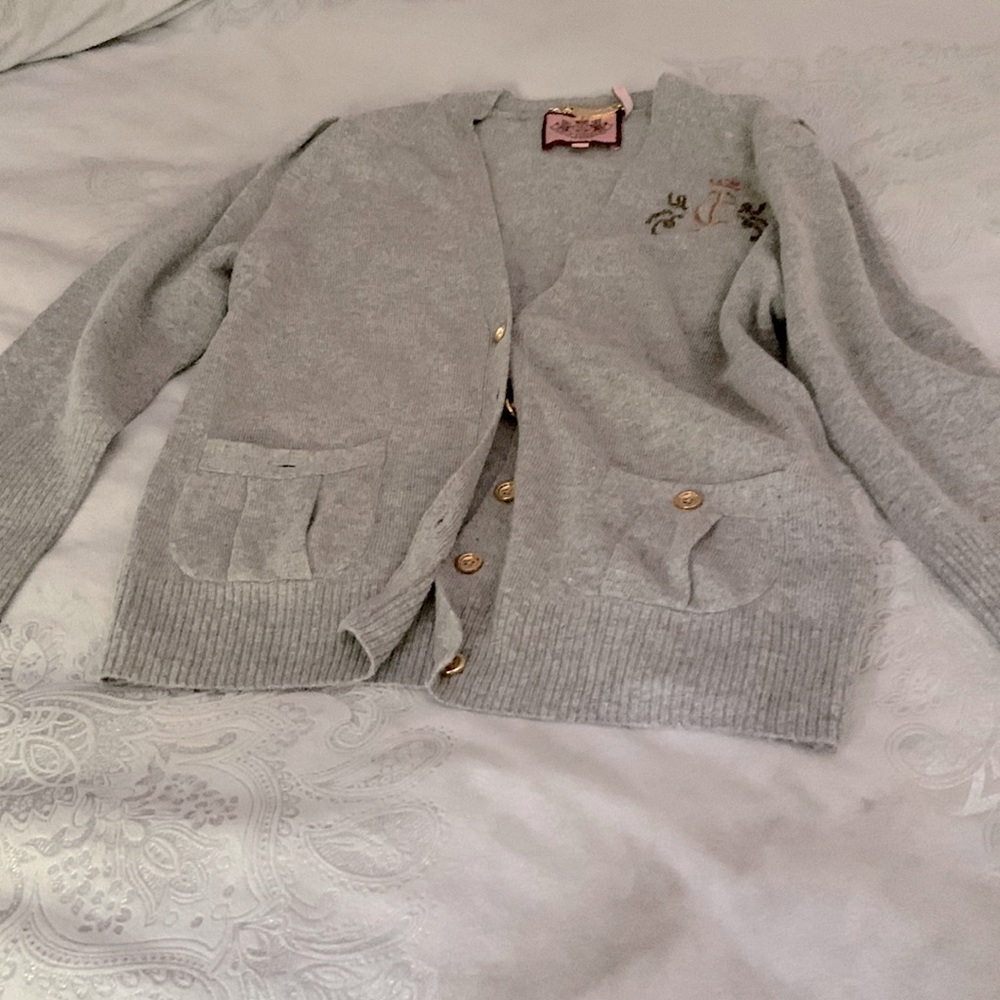 Original juicy couture pink label wool & cashmere cardigan